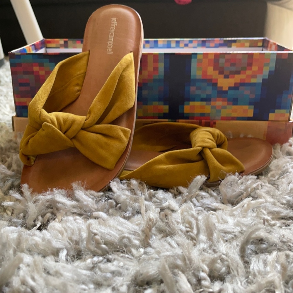 Jeffery Campbell mustard slides